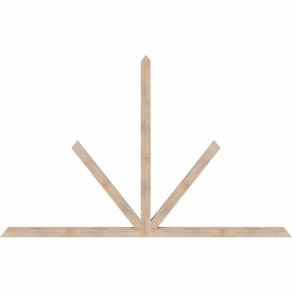 Ekena Millwork Saratoga Smooth Timber Gable Bracket, Douglas Fir, 108"W x 68"H x 3 1/2"D x 3 1/2"F, 15/12 Pitch GBW108X68X0404SAR00SDF - main